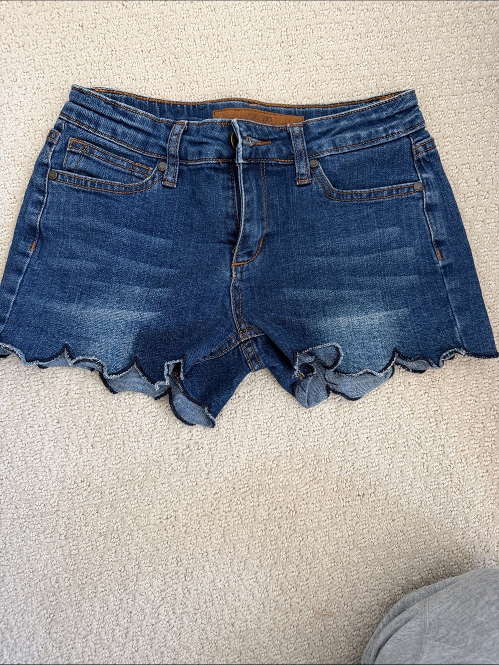 Joe's Jeans Dark Blue Scalloped Hem Denim Shorts